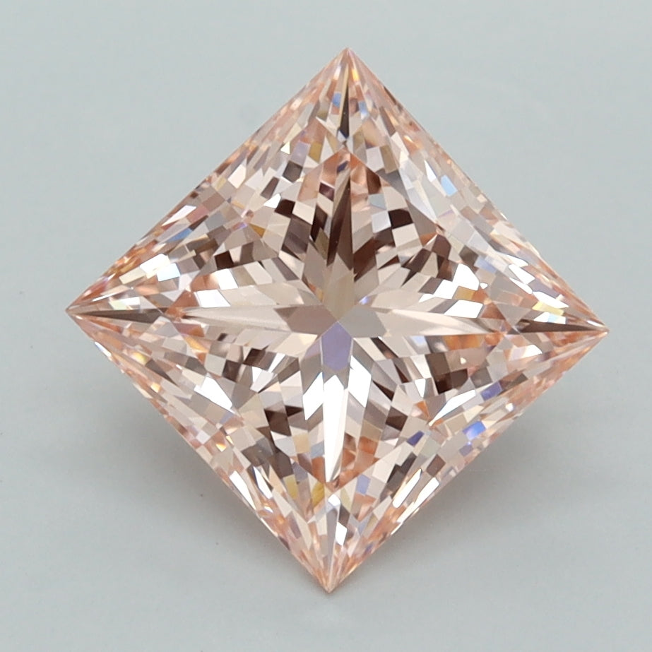 2.55 Carat Princess Shaped, Ideal Cut, VVS2 Clarity, IGI Certified Lab Grown Diamond