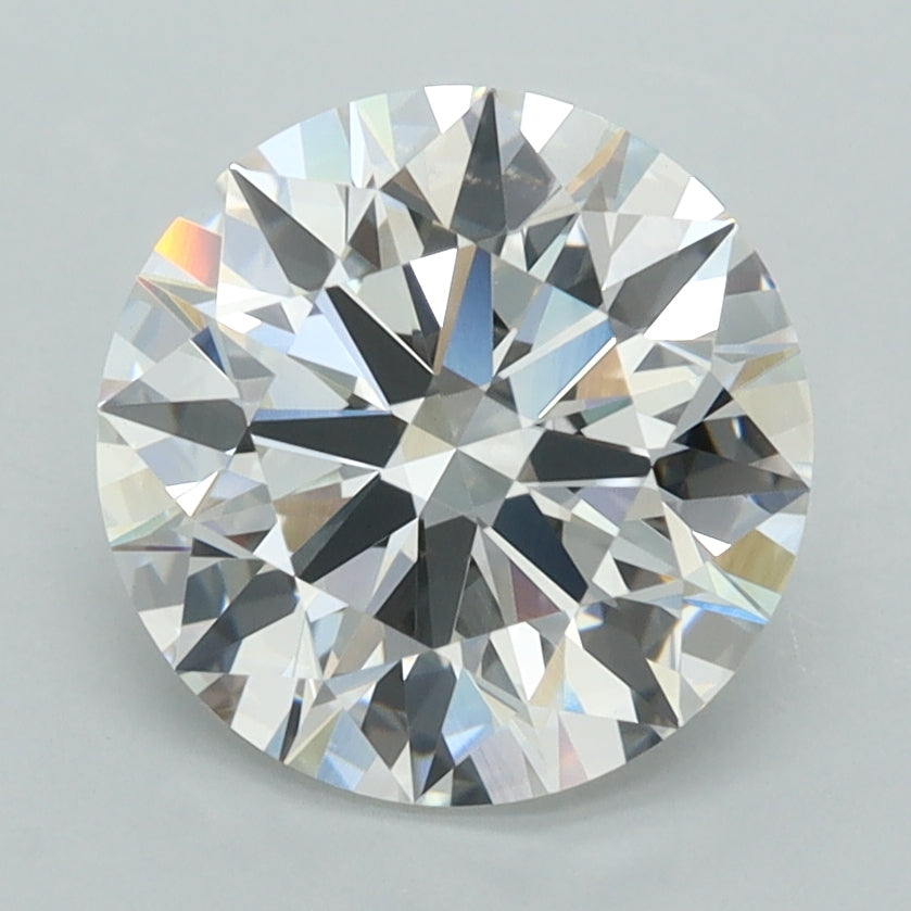 2.84 Carat Round Shaped, G Color, VVS2 Clarity, GCAL Certified Lab Grown Diamond