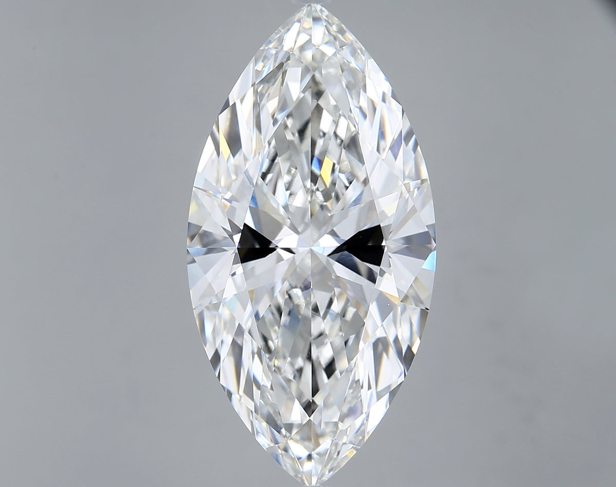 11.05 Carat Marquise Shaped, Ideal Cut, F Color, VVS2 Clarity, IGI Certified Lab Grown Diamond