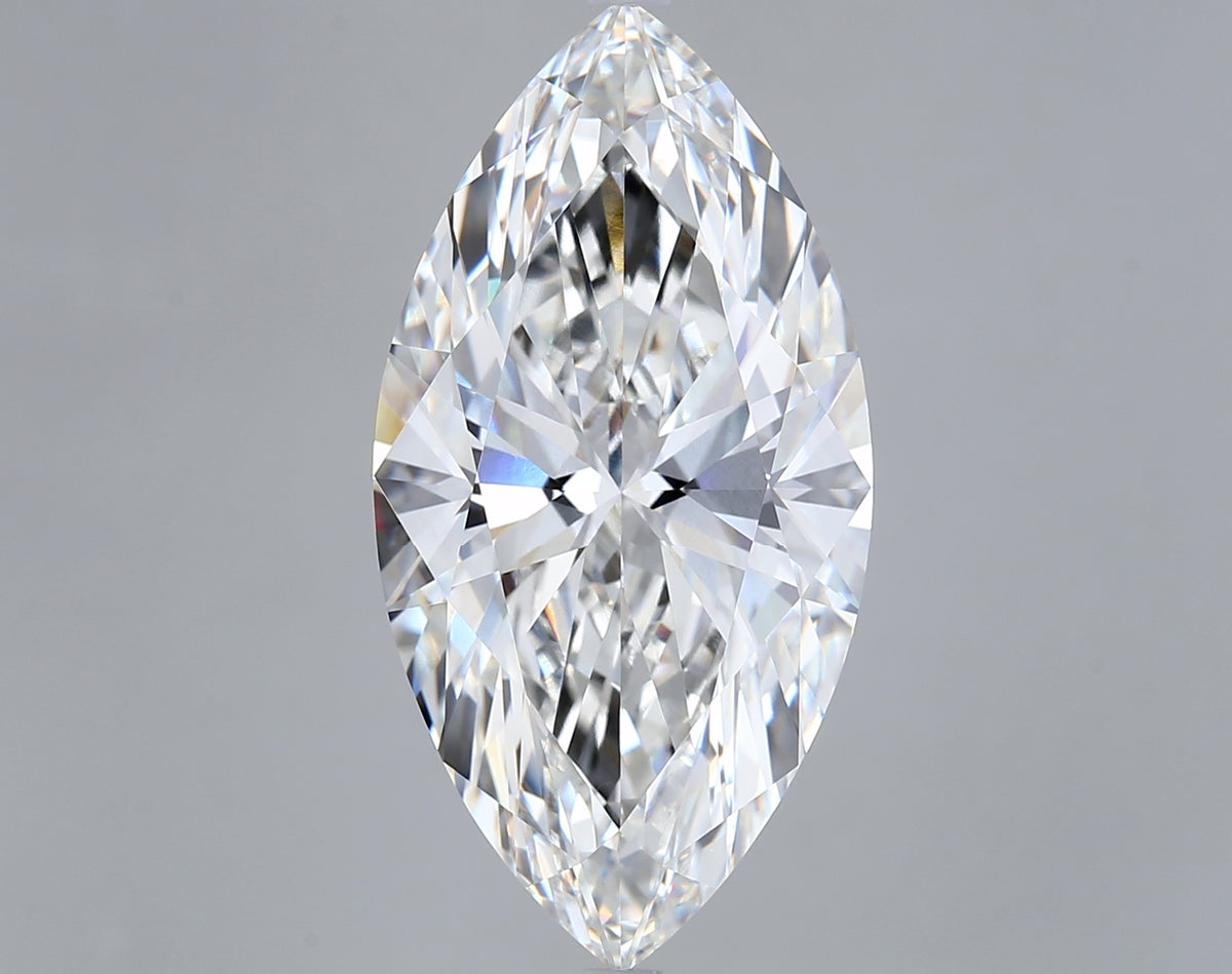 10.04 Carat Marquise Shaped, Ideal Cut, F Color, VVS2 Clarity, IGI Certified Lab Grown Diamond