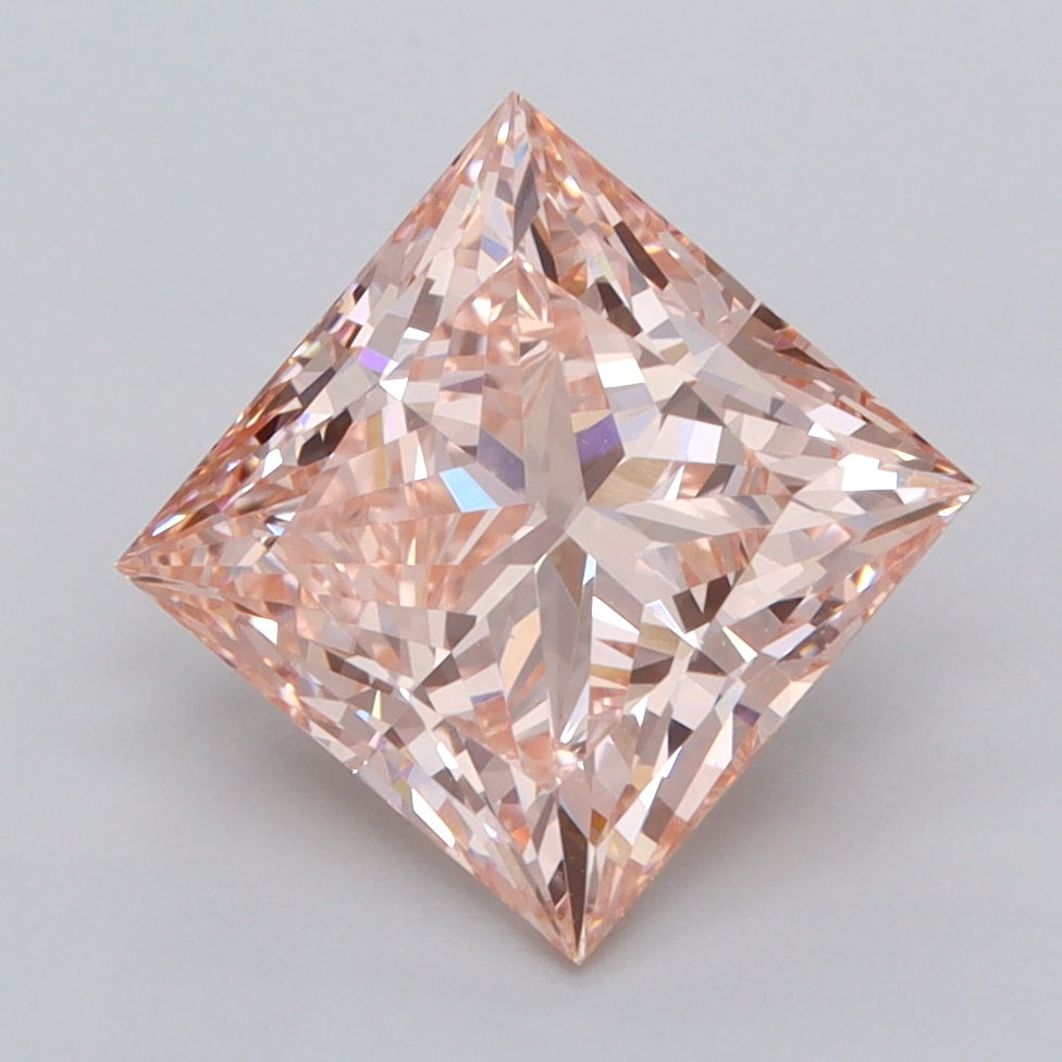 3.01 Carat Princess Shaped, Ideal Cut, VVS2 Clarity, IGI Certified Lab Grown Diamond
