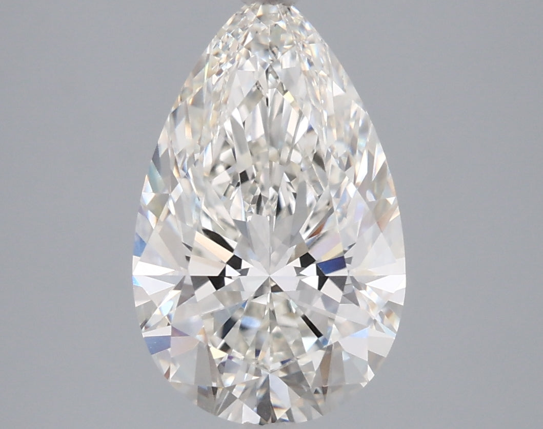 3.01 Carat Pear Shaped, Ideal Cut, G Color, VVS2 Clarity, IGI Certified Lab Grown Diamond