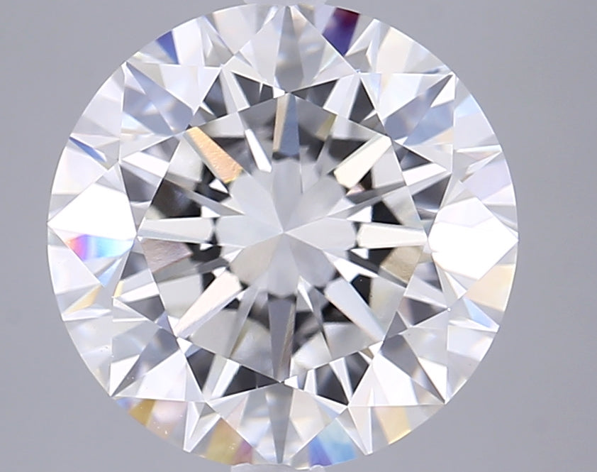 5.02 Carat Round Shaped, Excellent Cut, E Color, VVS2 Clarity, IGI Certified Lab Grown Diamond