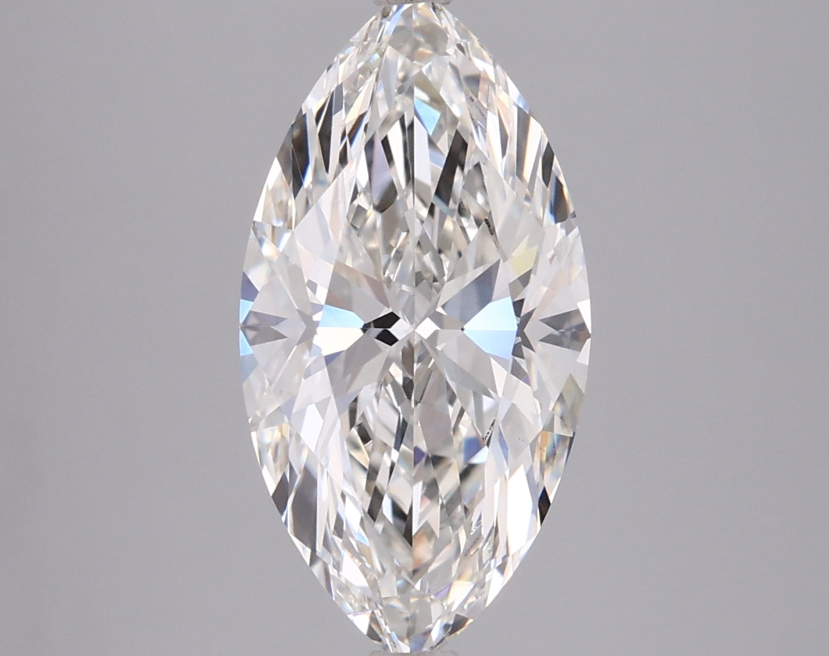 3.06 Carat Marquise Shaped, Ideal Cut, G Color, VVS2 Clarity, IGI Certified Lab Grown Diamond
