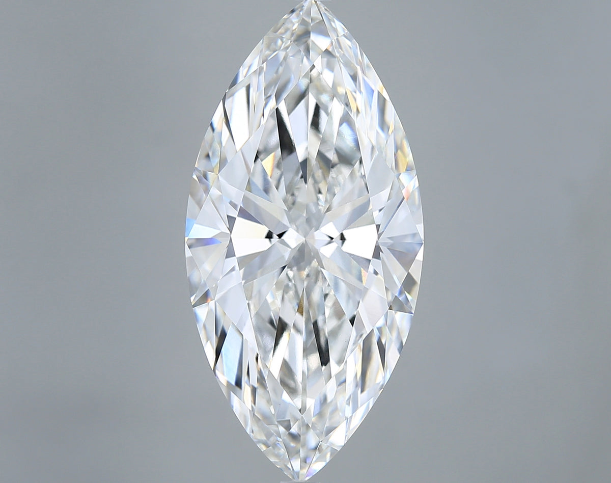 10.05 Carat Marquise Shaped, Ideal Cut, F Color, VVS2 Clarity, IGI Certified Lab Grown Diamond