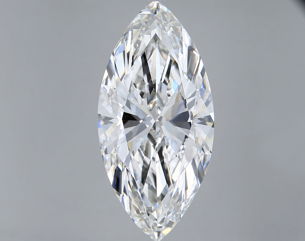 11.06 Carat Marquise Shaped, Ideal Cut, F Color, VVS2 Clarity, IGI Certified Lab Grown Diamond