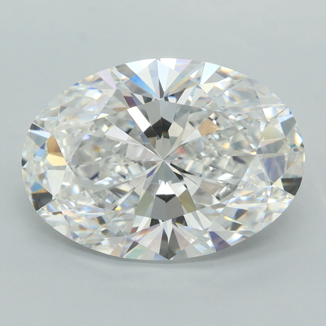 5.08 Carat Oval Shaped, Ideal Cut, E Color, VVS2 Clarity, GCAL Certified Lab Grown Diamond