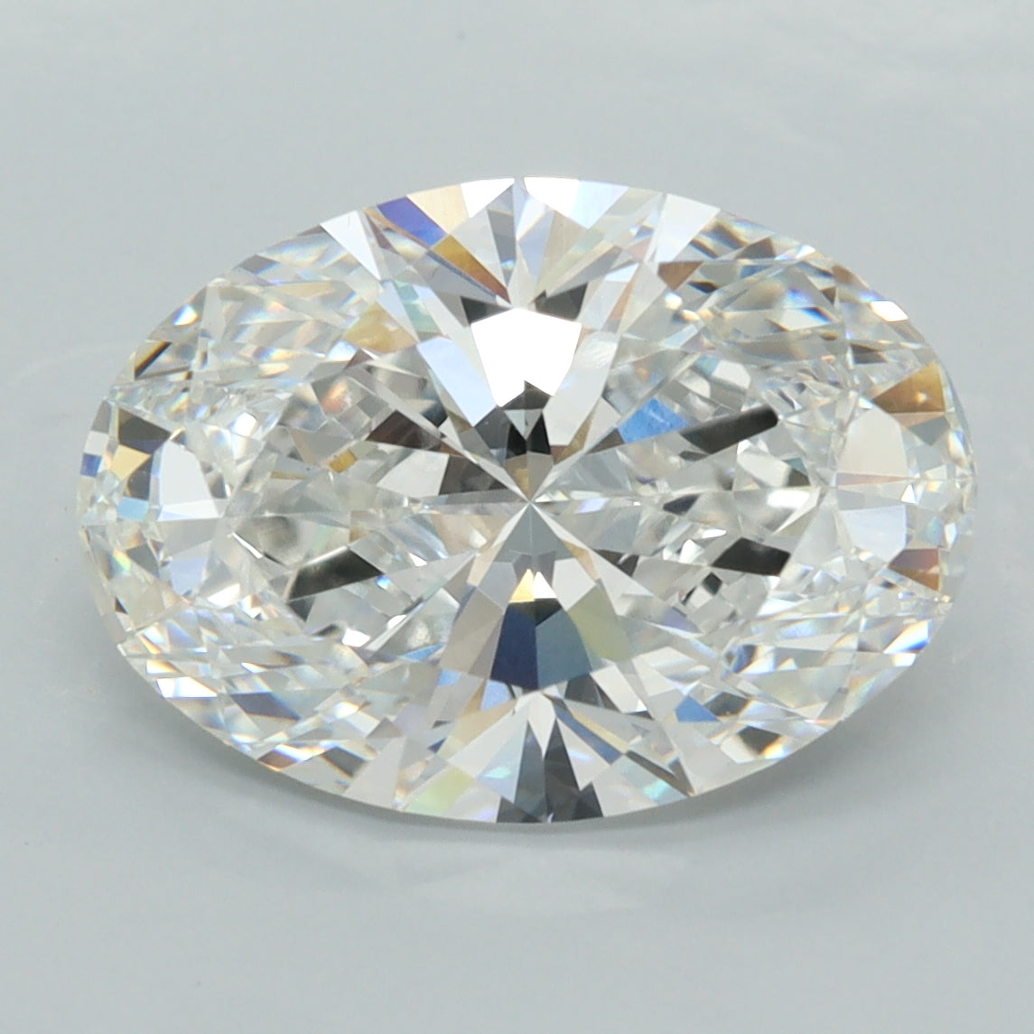 5.12 Carat Oval Shaped, Ideal Cut, E Color, VVS2 Clarity, GCAL Certified Lab Grown Diamond