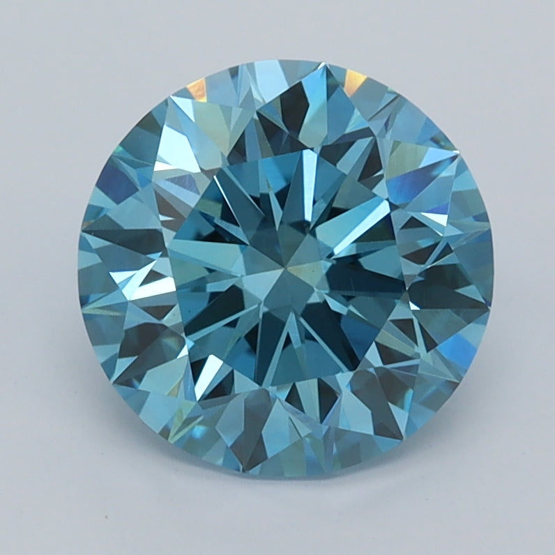 2.04 Carat Round Shaped, Ideal Cut, VVS2 Clarity, IGI Certified Lab Grown Diamond