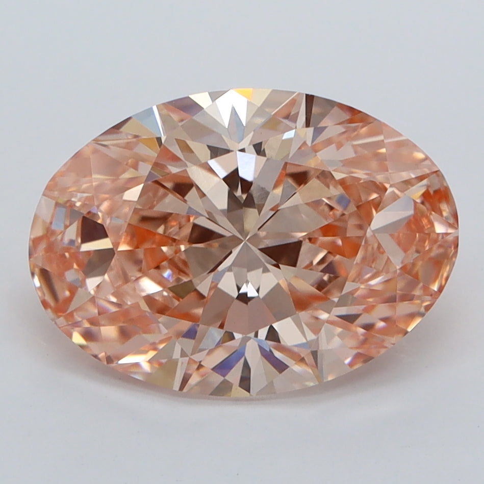 3.00 Carat Oval Shaped, Ideal Cut, VVS2 Clarity, IGI Certified Lab Grown Diamond