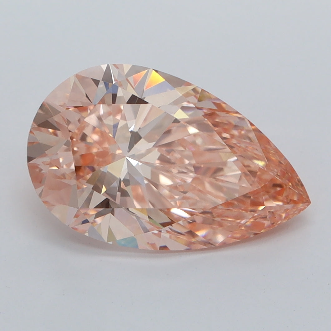 3.02 Carat Pear Shaped, Excellent Cut, VVS2 Clarity, IGI Certified Lab Grown Diamond