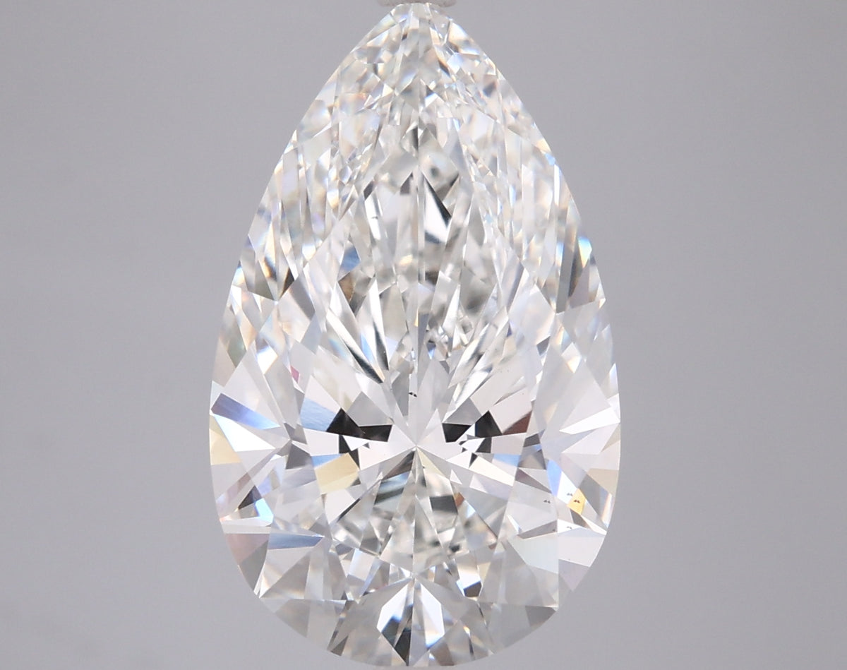 6.08 Carat Pear Shaped, Ideal Cut, G Color, VS1 Clarity, IGI Certified Lab Grown Diamond
