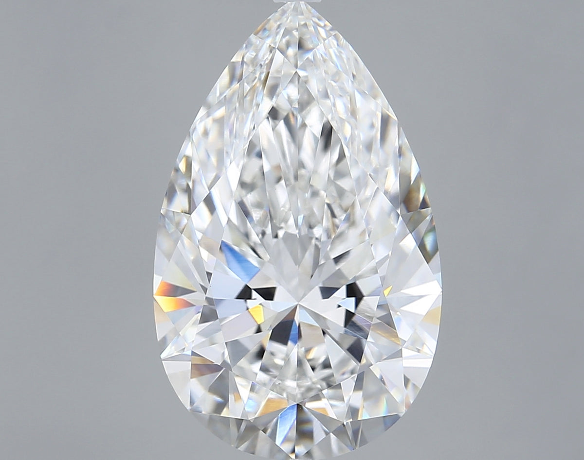8.57 Carat Pear Shaped, Ideal Cut, E Color, VVS2 Clarity, IGI Certified Lab Grown Diamond