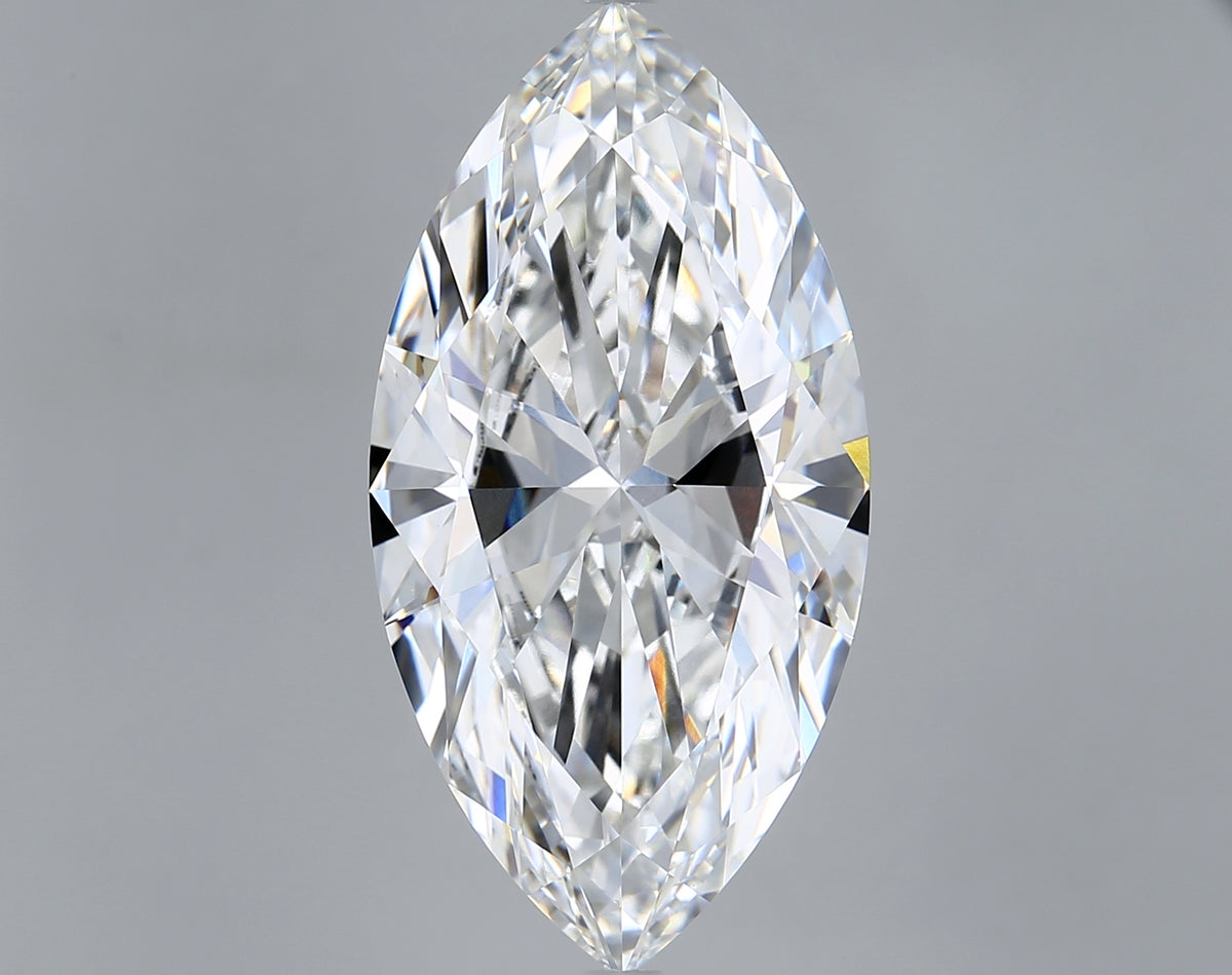 11.03 Carat Marquise Shaped, Ideal Cut, F Color, VVS2 Clarity, IGI Certified Lab Grown Diamond