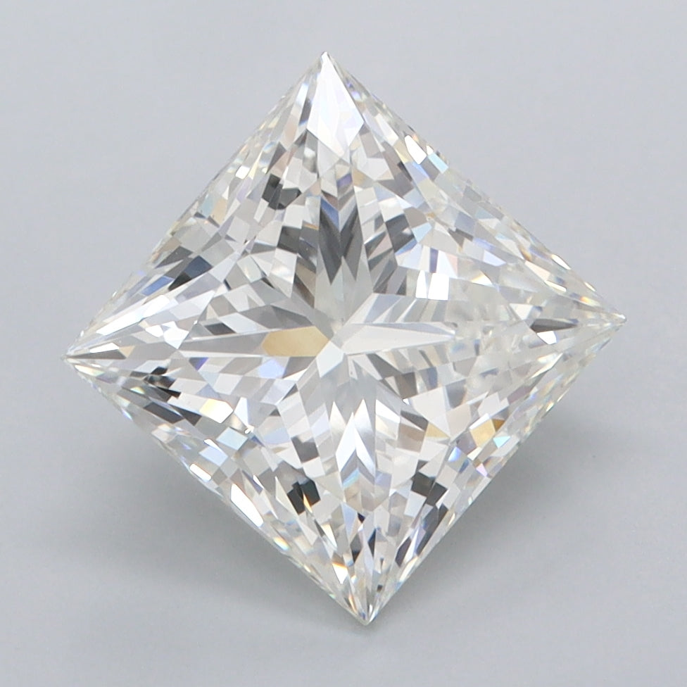 3.04 Carat Princess Shaped, Ideal Cut, G Color, VVS2 Clarity, IGI Certified Lab Grown Diamond