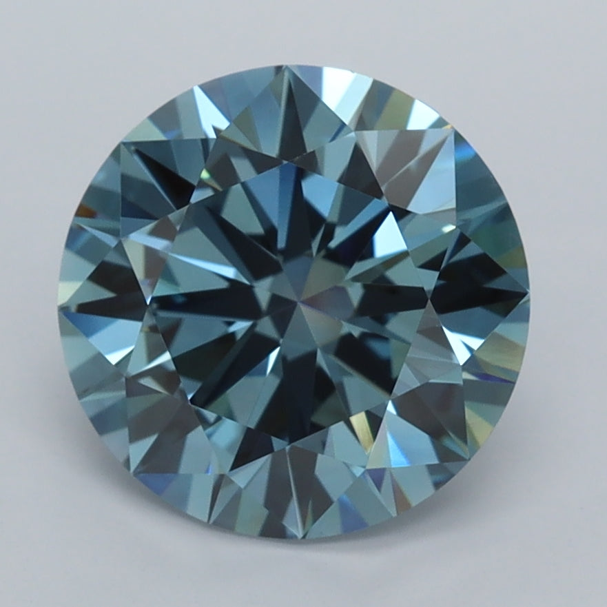 2.89 Carat Round Shaped, Ideal Cut, VVS2 Clarity, IGI Certified Lab Grown Diamond