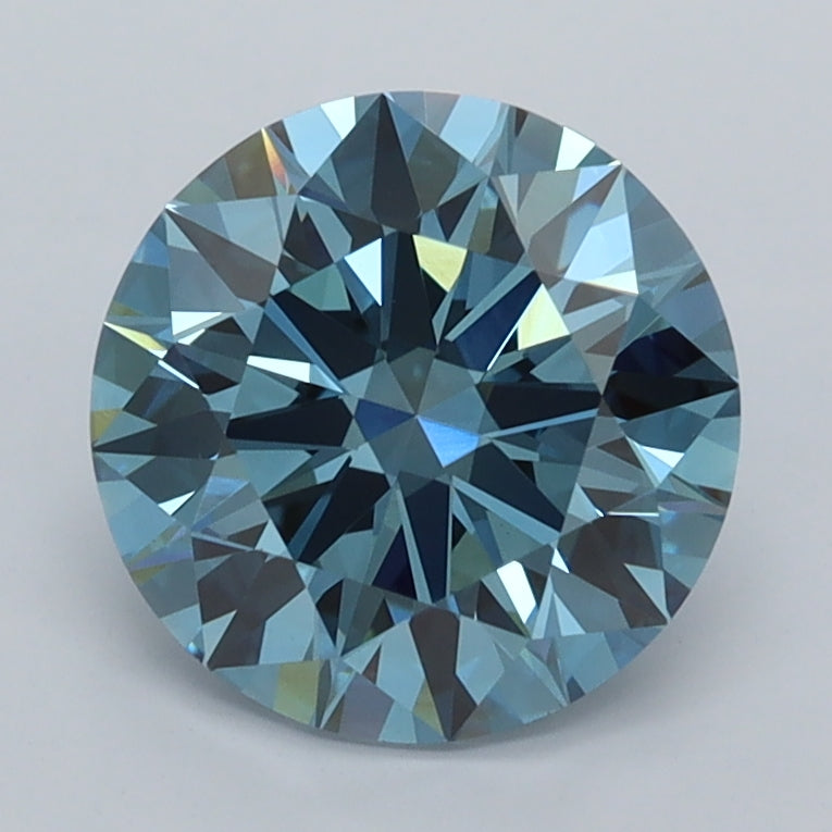2.04 Carat Round Shaped, Ideal Cut, VVS2 Clarity, IGI Certified Lab Grown Diamond