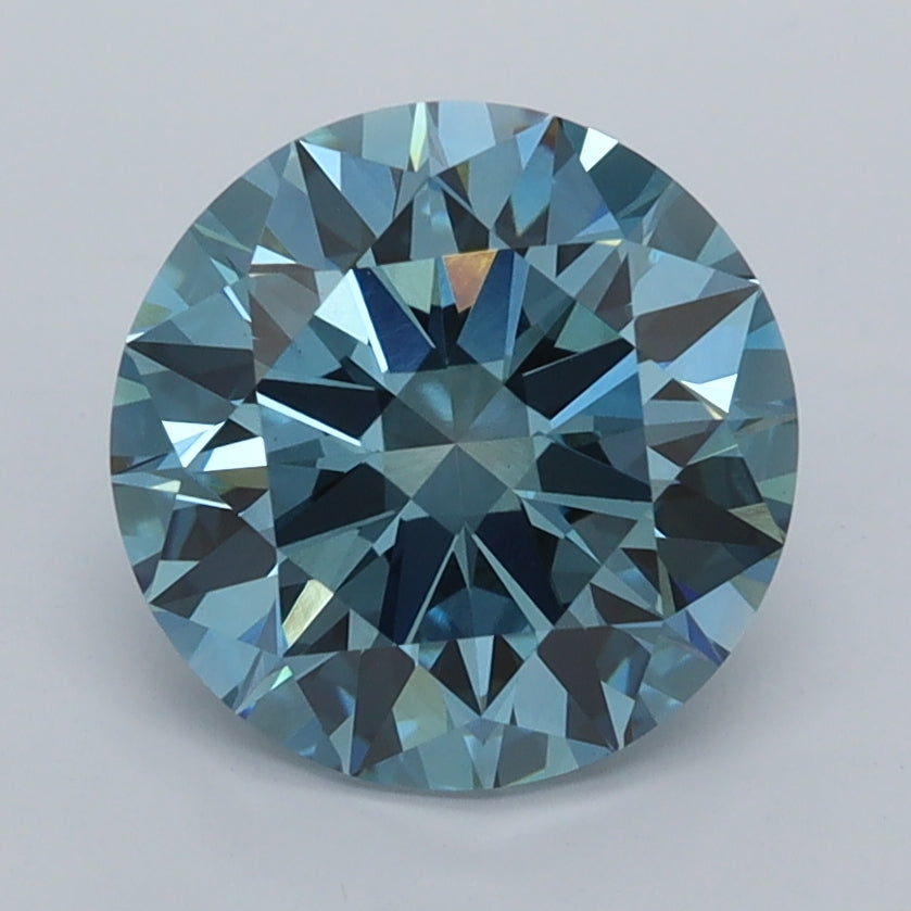 2.42 Carat Round Shaped, Ideal Cut, VVS2 Clarity, IGI Certified Lab Grown Diamond