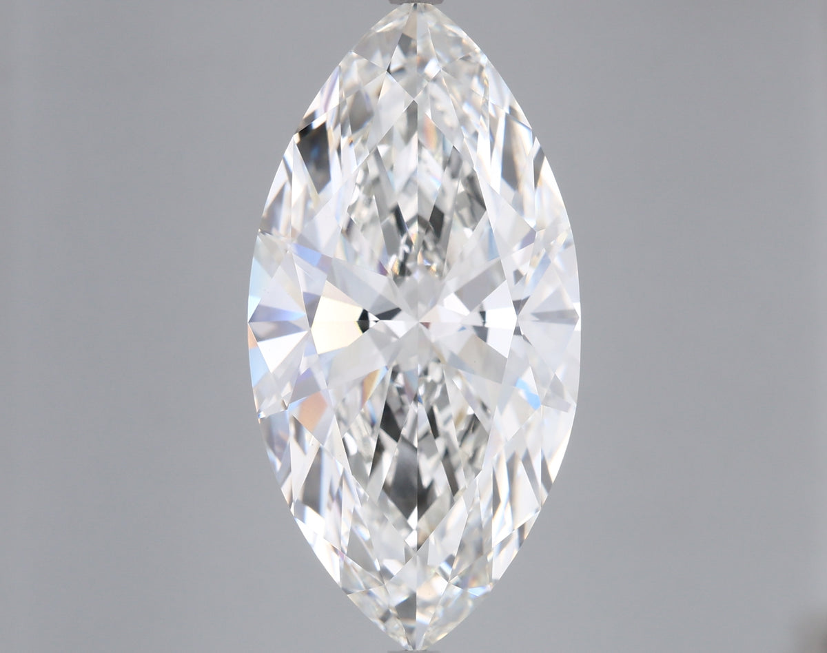 10.02 Carat Marquise Shaped, Ideal Cut, F Color, VVS2 Clarity, IGI Certified Lab Grown Diamond