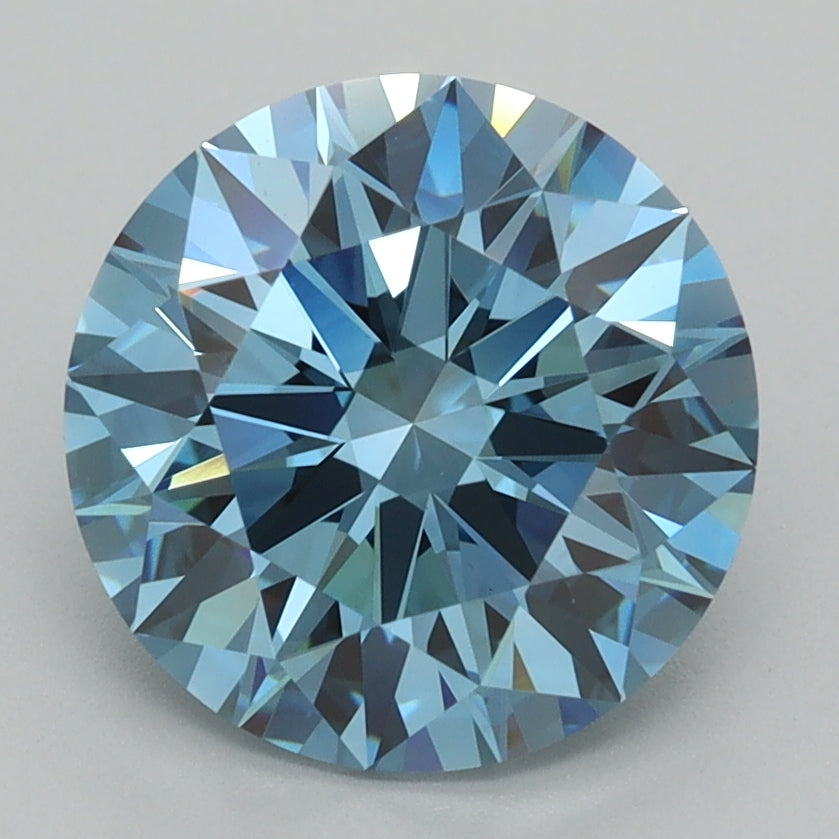 3.04 Carat Round Shaped, Ideal Cut, VVS2 Clarity, IGI Certified Lab Grown Diamond
