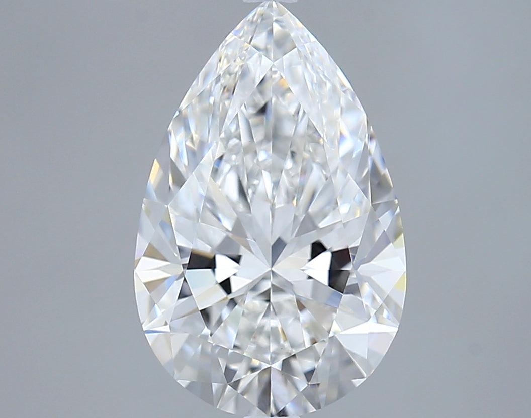 4.13 Carat Pear Shaped, Ideal Cut, E Color, VVS2 Clarity, IGI Certified Lab Grown Diamond