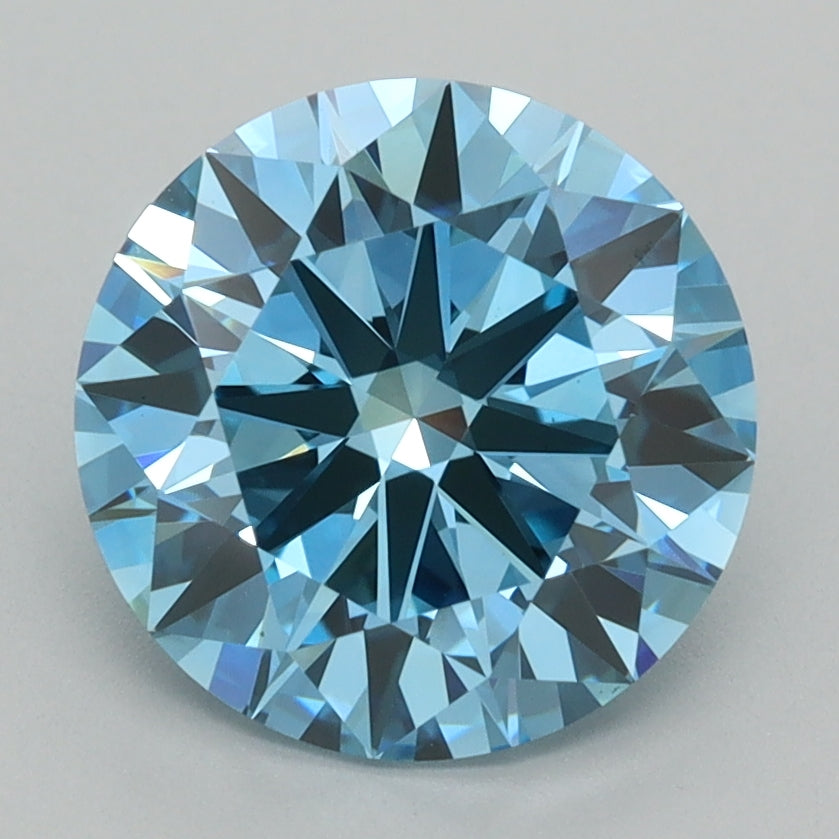 2.75 Carat Round Shaped, Ideal Cut, VVS2 Clarity, IGI Certified Lab Grown Diamond