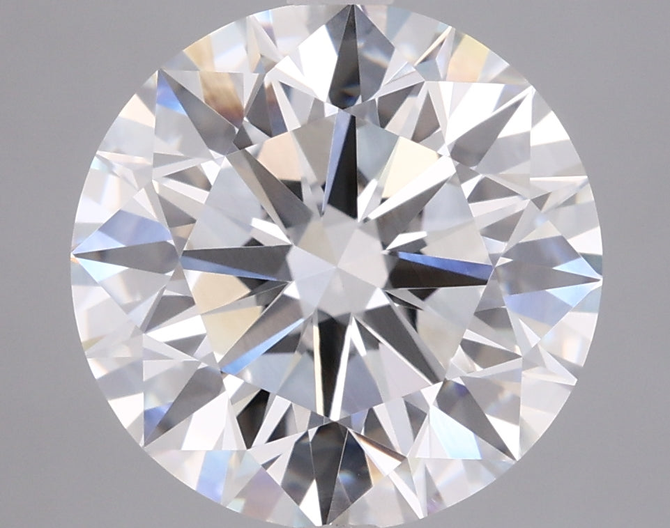 4.03 Carat Round Shaped, Ideal Cut, F Color, VVS2 Clarity, IGI Certified Lab Grown Diamond