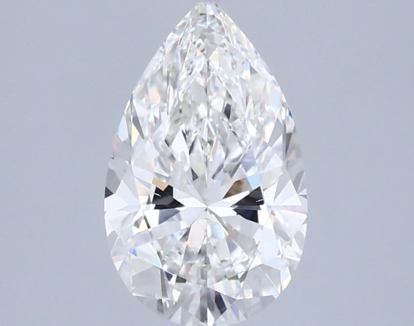 1.50 Carat Pear Shaped, Excellent Cut, F Color, VS2 Clarity, IGI Certified Lab Grown Diamond