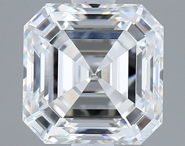 1.21 Carat Asscher Shaped, Ideal Cut, F Color, FL Clarity, IGI Certified Lab Grown Diamond