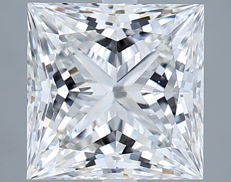 5.04 Carat Princess Shaped, Ideal Cut, E Color, VVS2 Clarity, IGI Certified Lab Grown Diamond
