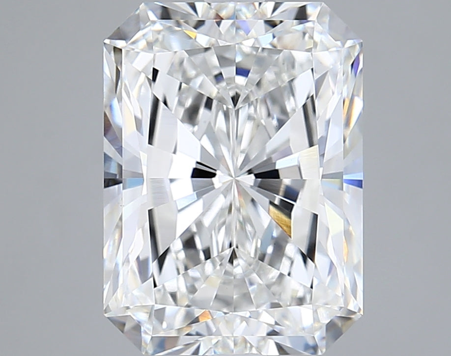 5.06 Carat Radiant Shaped, Ideal Cut, E Color, VVS2 Clarity, IGI Certified Lab Grown Diamond