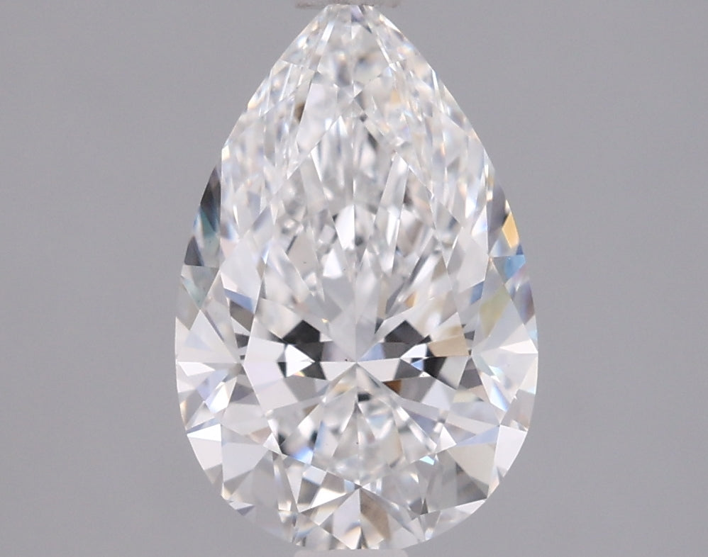 1.55 Carat Pear Shaped, Ideal Cut, D Color, VS1 Clarity, IGI Certified Lab Grown Diamond