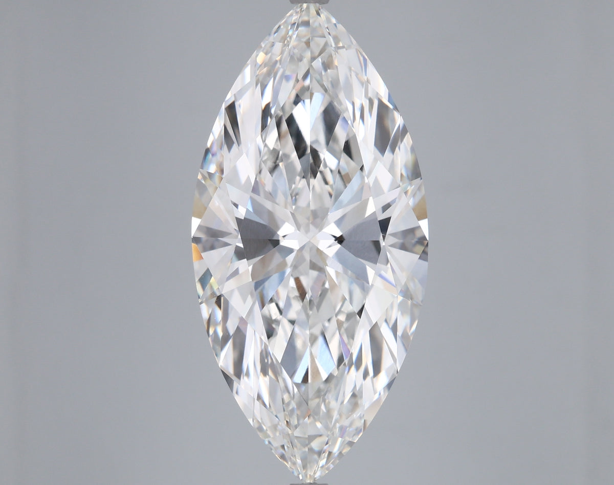 10.01 Carat Marquise Shaped, Ideal Cut, F Color, VVS2 Clarity, IGI Certified Lab Grown Diamond