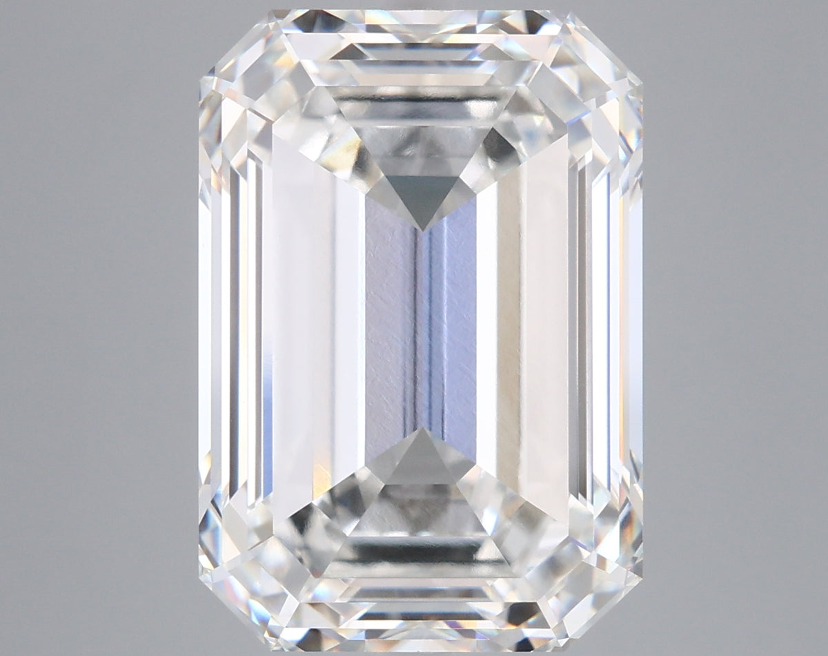 11.08 Carat Emerald Shaped, Ideal Cut, F Color, VVS2 Clarity, IGI Certified Lab Grown Diamond