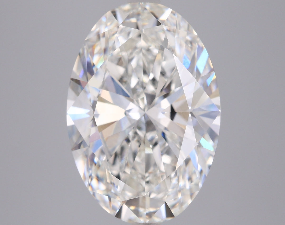 5.09 Carat Oval Shaped, Ideal Cut, G Color, VVS2 Clarity, IGI Certified Lab Grown Diamond