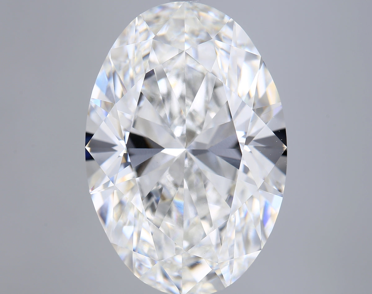 10.00 Carat Oval Shaped, Ideal Cut, F Color, VVS2 Clarity, IGI Certified Lab Grown Diamond