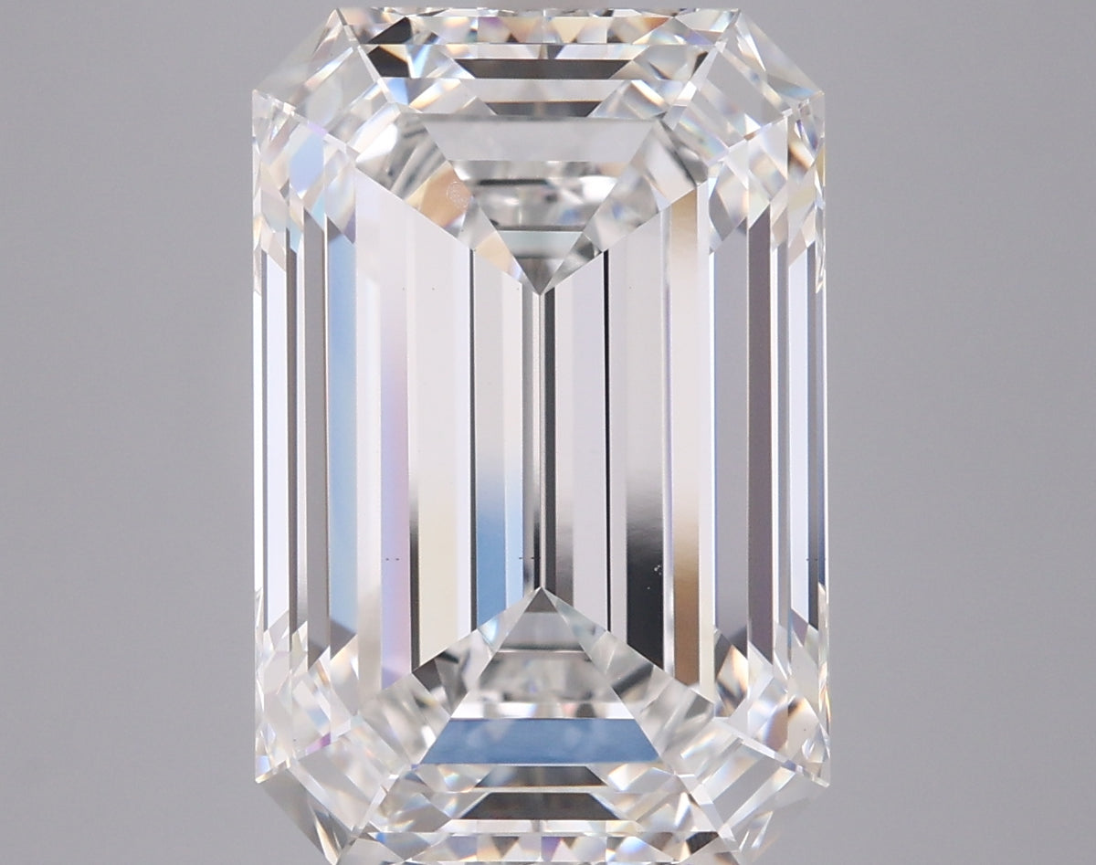 9.50 Carat Emerald Shaped, Ideal Cut, E Color, VVS2 Clarity, IGI Certified Lab Grown Diamond