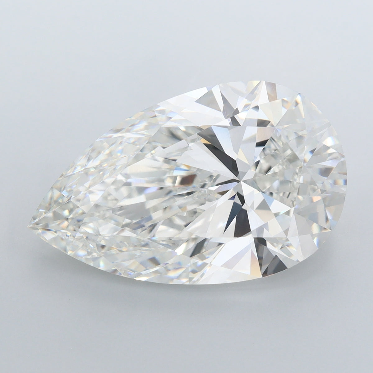 8.06 Carat Pear Shaped, Ideal Cut, F Color, VVS2 Clarity, IGI Certified Lab Grown Diamond