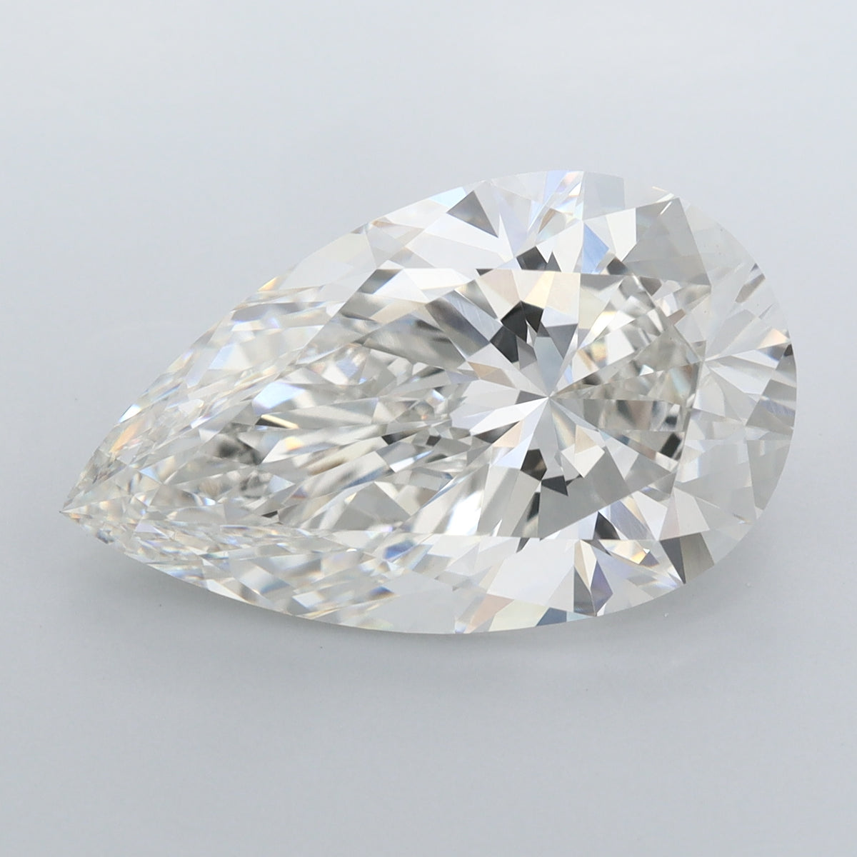 7.08 Carat Pear Shaped, Ideal Cut, F Color, VVS2 Clarity, IGI Certified Lab Grown Diamond