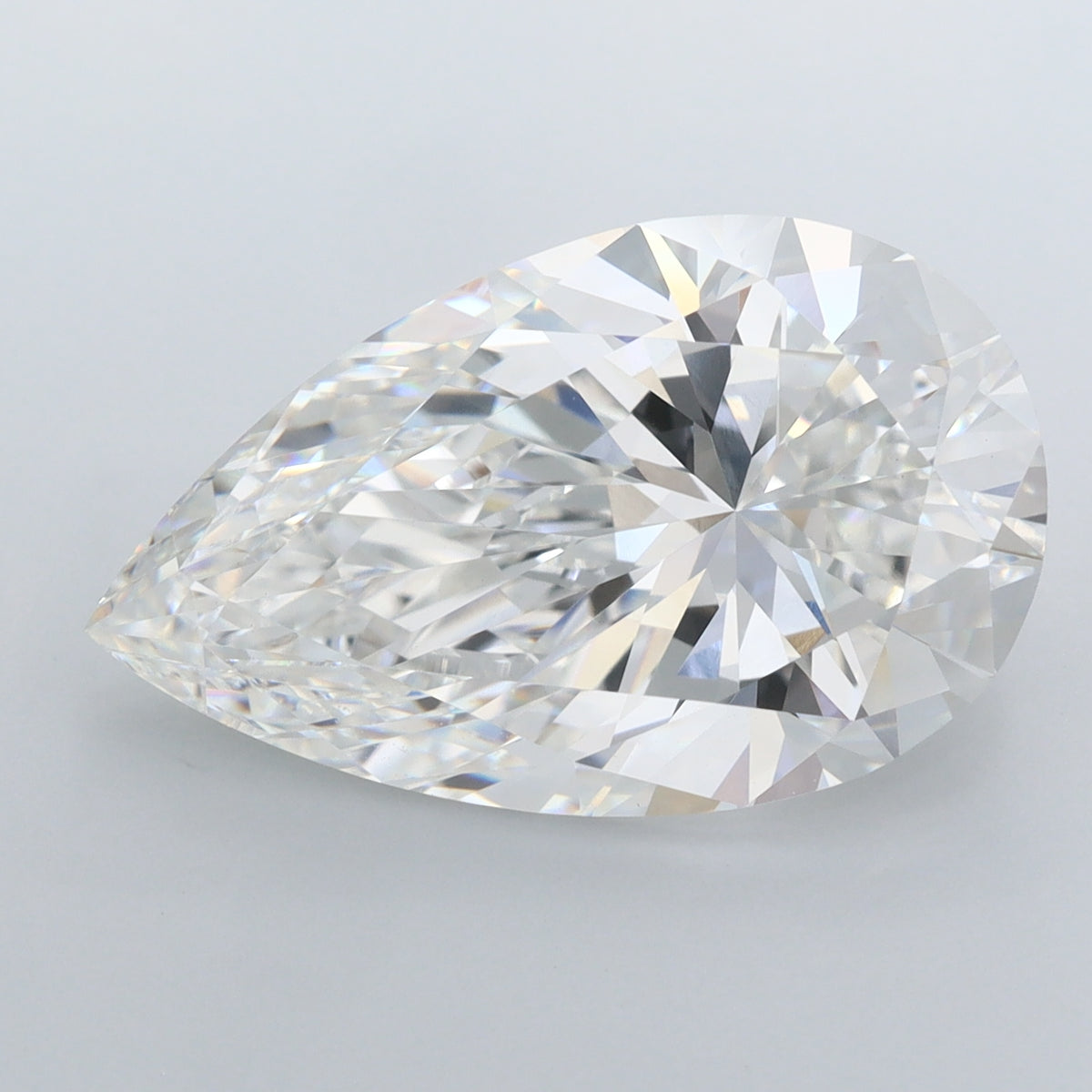 6.56 Carat Pear Shaped, Ideal Cut, F Color, VVS2 Clarity, IGI Certified Lab Grown Diamond