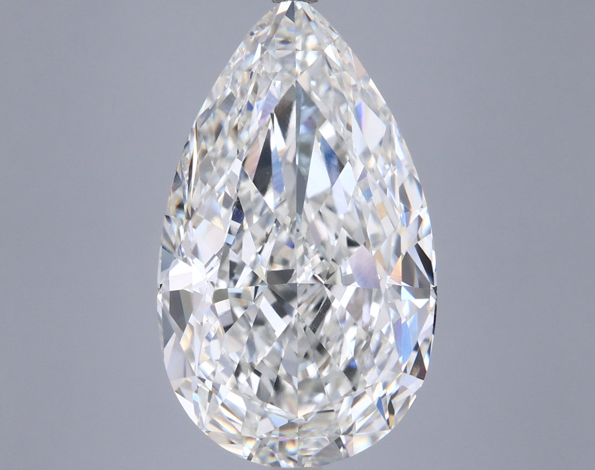 10.52 Carat Pear Shaped, Ideal Cut, G Color, VVS2 Clarity, IGI Certified Lab Grown Diamond