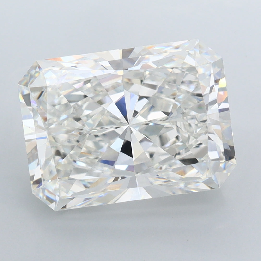 6.00 Carat Radiant Shaped, Excellent Cut, F Color, VVS2 Clarity, IGI Certified Lab Grown Diamond