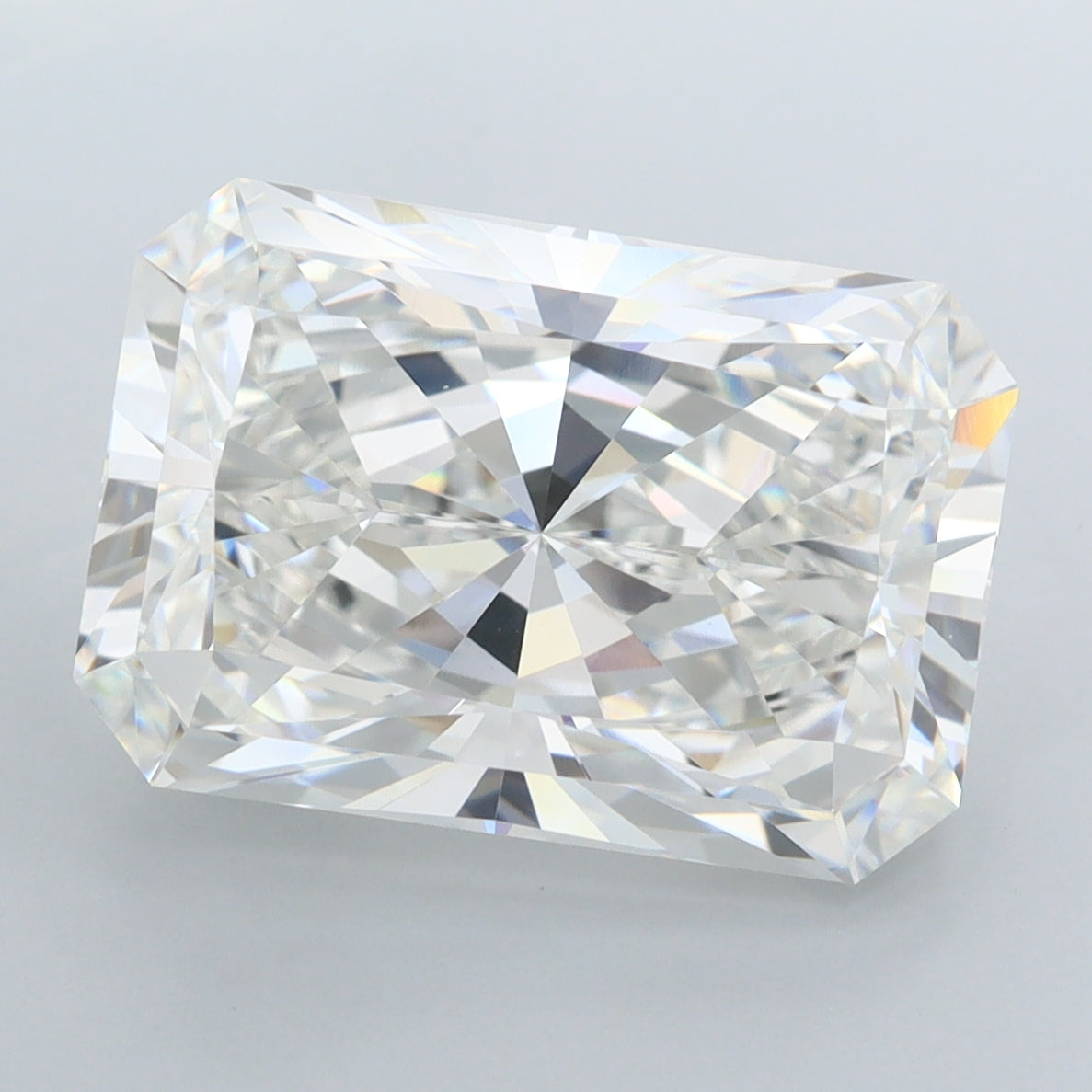 7.67 Carat Radiant Shaped, Excellent Cut, E Color, VVS2 Clarity, IGI Certified Lab Grown Diamond