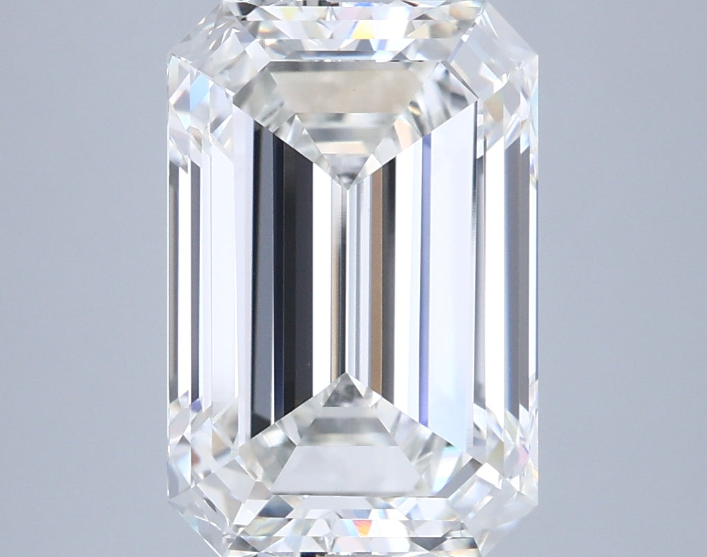 5.04 Carat Emerald Shaped, Ideal Cut, G Color, VVS2 Clarity, IGI Certified Lab Grown Diamond