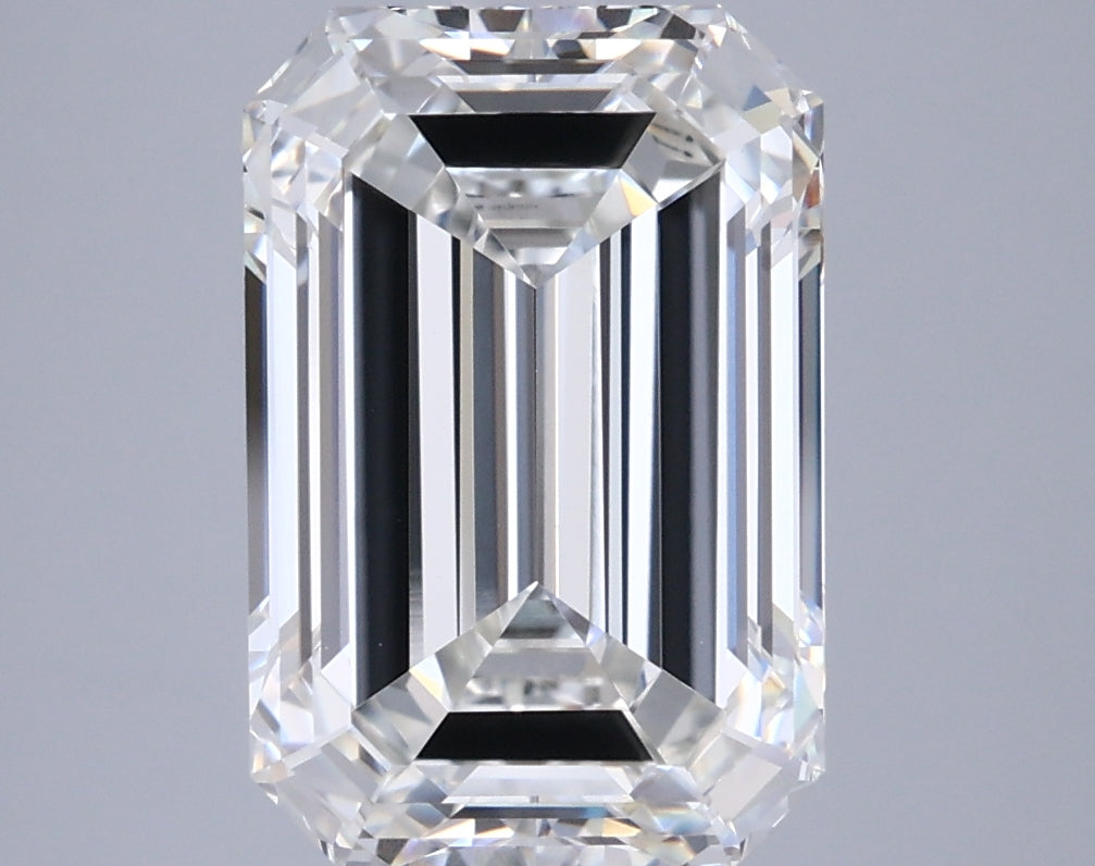 5.10 Carat Emerald Shaped, Ideal Cut, G Color, VVS2 Clarity, IGI Certified Lab Grown Diamond