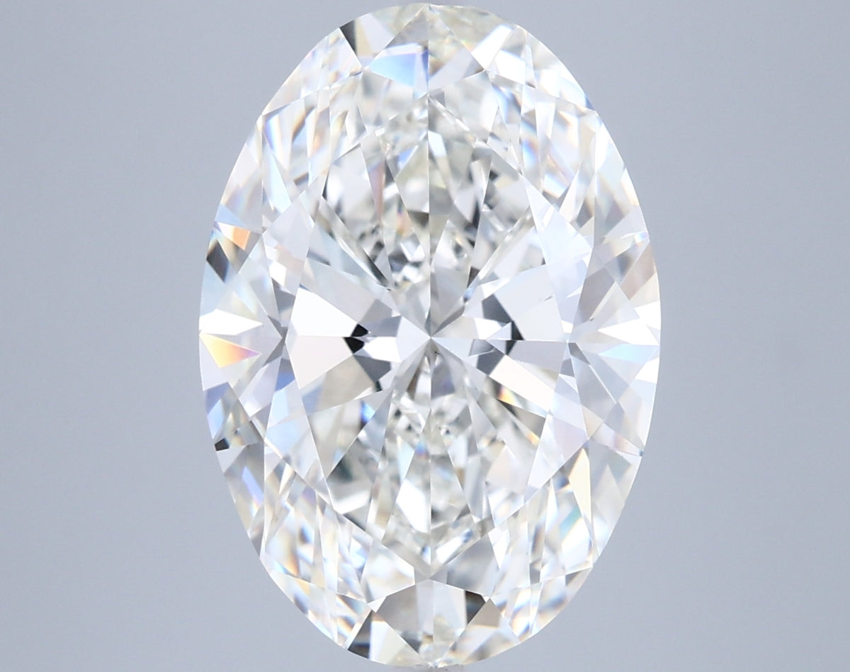 6.07 Carat Oval Shaped, Ideal Cut, G Color, VVS2 Clarity, IGI Certified Lab Grown Diamond