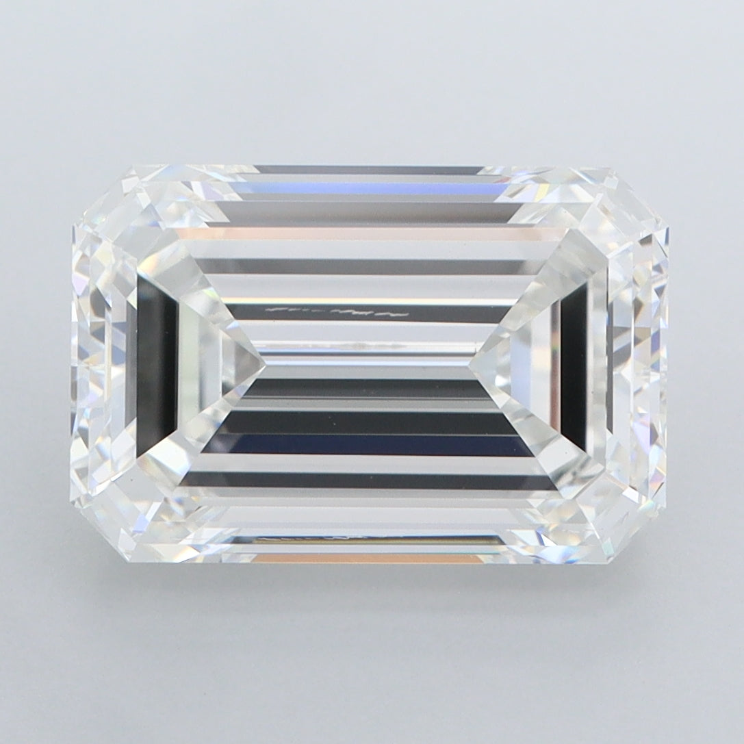5.01 Carat Emerald Shaped, Ideal Cut, E Color, SI1 Clarity, IGI Certified Lab Grown Diamond