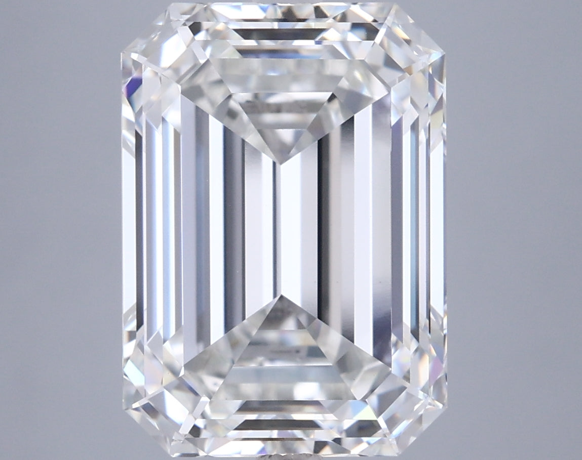 8.60 Carat Emerald Shaped, Ideal Cut, F Color, VVS2 Clarity, IGI Certified Lab Grown Diamond