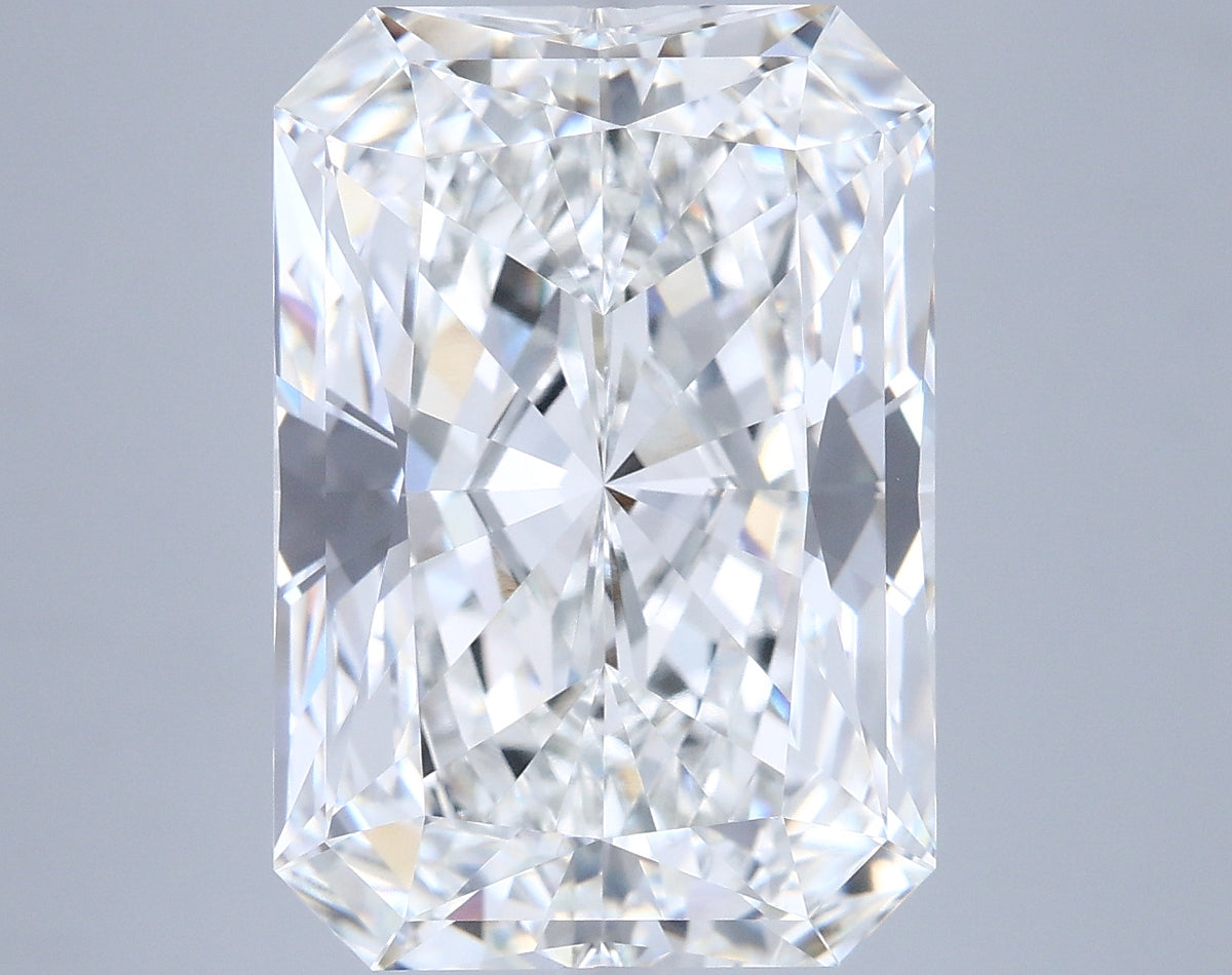 9.44 Carat Radiant Shaped, Ideal Cut, F Color, VVS2 Clarity, IGI Certified Lab Grown Diamond