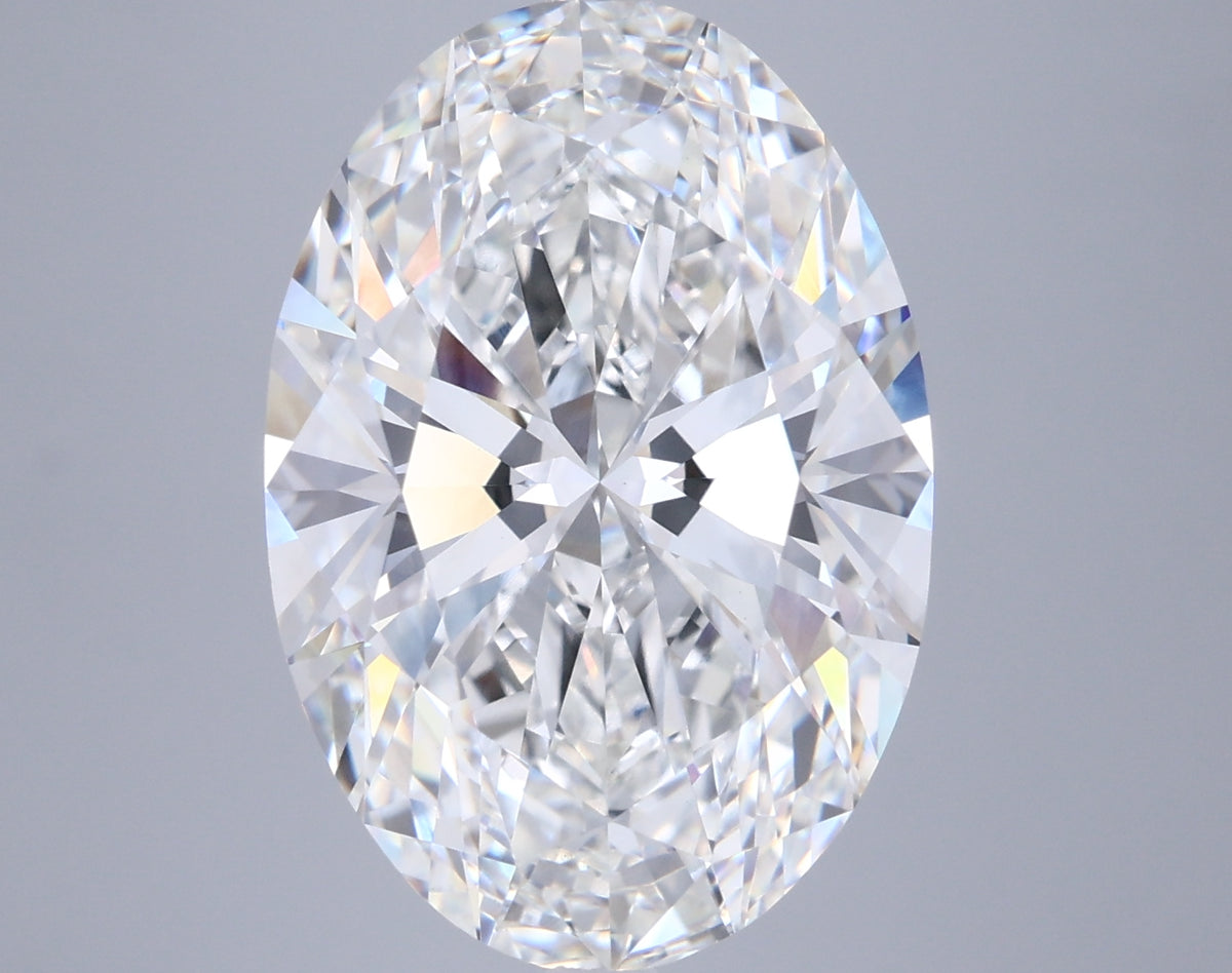 9.09 Carat Oval Shaped, Ideal Cut, F Color, VVS2 Clarity, IGI Certified Lab Grown Diamond